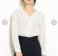 ノーカラー とろみブラウス green label relaxing