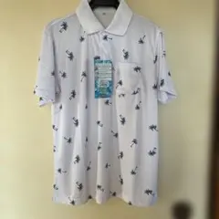 新品　CLOSSHI ポロシャツ ヤシの木柄 ホワイトのサムネイル