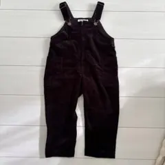 GLOBAL WORK 黒 コーデュロイオーバーオール