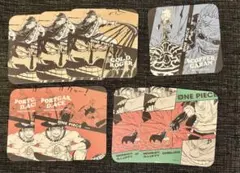 ワンピース アートコースター　ジャンフェスフェスタ　ロジャー　エース　ギャバン