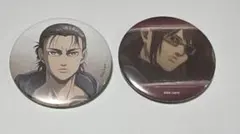 進撃の巨人 エレン・イェーガー、ハンジ・ゾエ缶バッジ 2개 세트
