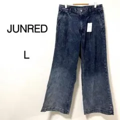 【ジュンレッド】タグ付き デニム バギーパンツ グラデーション ブルー Lのサムネイル