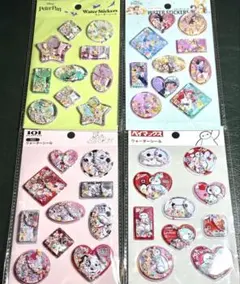 セリア　ディズニー　ウォーターシール　4種セット　プリンセス　ベイマックス等各1