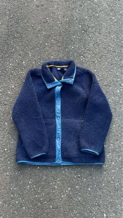 00's LANDS' END ボアジャケット ネイビー L y2k テック系