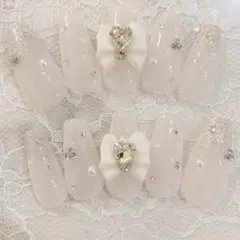 Nail tips mass-produced landmine Korean French girly angel scene Heisei girl glossy snap style