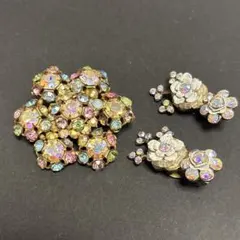 ツートン薔薇チェコドロップピアス　イヤリング ツートン薔薇チェコドロップピアス イヤリング | Mercari