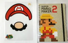 非売品/スーパーマリオ リングノート/マクドナルド クリアファイル セット