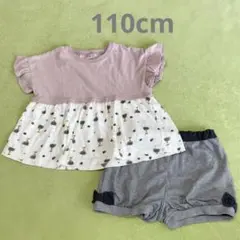 110cm 上下セット　半袖Tシャツ　短パン　パンツ　キッズ　女の子