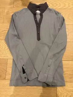 NICOLE ニコル　メンズ　トップス　ロンT ポロシャツ　ストライプ　美品のサムネイル