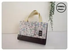 受注制作☆辞書カバー☆レビューブックカバー☆花柄(ミスティグレー)