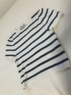 ZARA ストライプ 半袖ニット トップス