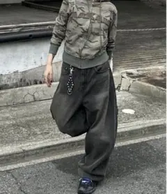 【Chikashitsu +】super buggy denim pants