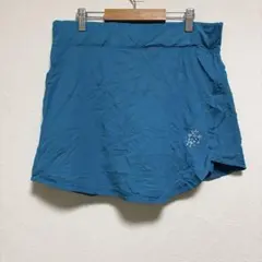 テニス　スポーツウェア　スカート スコート　ワンポイント　【L】ブルー