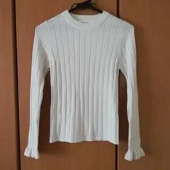 ARCHIVES オフホワイトのリブニット　ラメニット