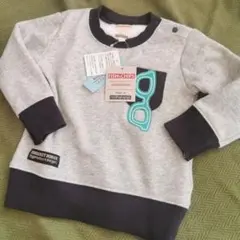 新品　マザウェイズ　キッズ　90 眼鏡モチーフ トレーナー　男の子　裏起毛