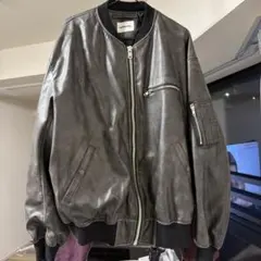 monkey time ダークグレー レザージャケット