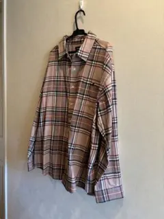 KANGOL チェック柄 長袖ネルシャツ ベージュ系