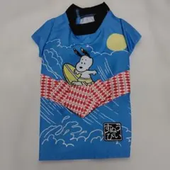 2号PEANUTS スヌーピーサーフィン青 犬服 浴衣のサムネイル