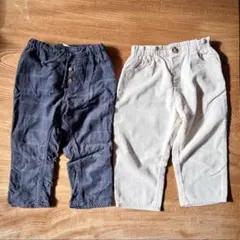 H&M と ZARAベビー秋冬 コーデュロイパンツ 12-18ヶ月 86サイズ