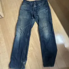 OKURA デニムパンツ インディゴ ダメージ加工 デニム28 90sのサムネイル
