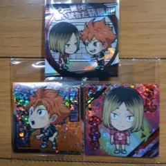 ハイキュー!!　ウエハースシール　にふぉるめーしょん　３枚セット　④(76)