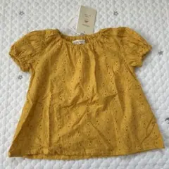 【6526】conoco レースチュニック　80cm 半袖　イエロー　新品