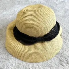 CA4LA カシラ ラフィアハット 麦わら帽子 リボン 日本製 - メルカリ