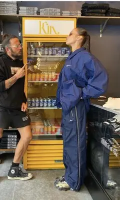 80s〜90s adidas トラックパンツ ネイビー トレフォイル　ジャージ