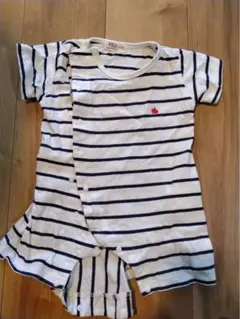 POLO Baby ストライプロンパース