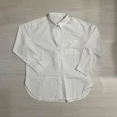 【新品】GU／Mサイズ／ホワイト ボタンダウンシャツ 長袖