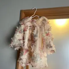 【新品・未使用】Cottoli フリルフラワードレス 90 花柄