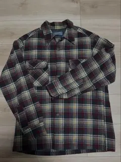 70s PENDLETON ウールチェックシャツ 開襟シャツ