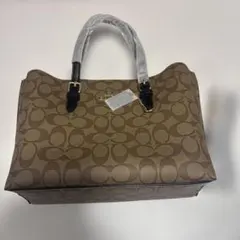 新品未使用Coach ブラウン ロゴ ハンドバッグ