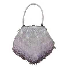 フォロワー限定価格 はしもと ビーズバッグ ピンク 和装バッグ 和装小物 着物