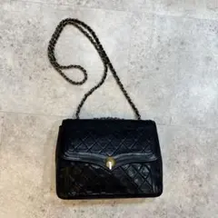 CHANEL マトラッセ チェーンショルダーバッグ ブラック　ヴィンテージのサムネイル