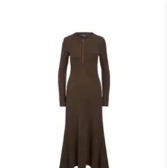 ポロラルフローレン トリムヘンリードレス ブラウン USサイズM