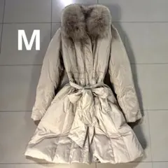 AIMER エメ ロングダウン　コート　フォックスファー　ベージュ　レディース