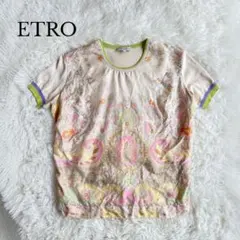ETRO エトロ 半袖 カットソー ペイズリー柄 シルク イタリア製のサムネイル