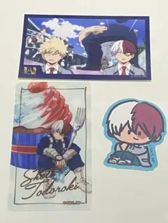 ヒロアカオープンスクール　轟焦凍　クリアカード　ステッカー　3点セット
