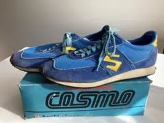 ビンテージ　80’s初期ほぼデット物Asahi COSMO スニーカー 青/黄色