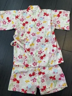 金魚と花柄甚平 ~95cm