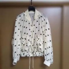 美品！ Eimee Law ドット柄 シアー ブルゾン 38　 ベージュのサムネイル