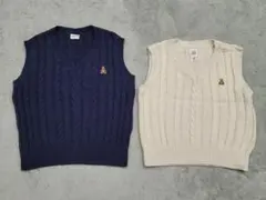 ニットベスト　BabyGAP　80cm　95cm　兄弟　白　ネイビー　ギャップ
