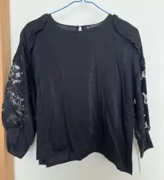 ZARA シアーブラウス黒M新品未使用品のサムネイル