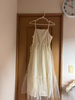 W♡C キャミワンピース ロング丈 アイボリー