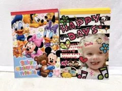 ミッキー＆フレンズ メモ帳 2冊セット 平成レトロ 平成メモ帳