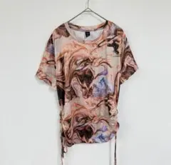 SHEIN【3XL】シーイン マーブル模様 Tシャツ 半袖 ゆったり 大きめ