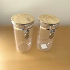 美品】木製磁器キャニスター2個セット 調味料入れ ニトリ - メルカリ