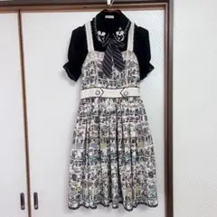 axes femme ミッキー＆ミニー コラボ ブラウス ジャンスカ セット