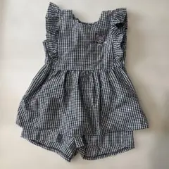 【美品】クロミ ギンガムチェック 130 セットアップ